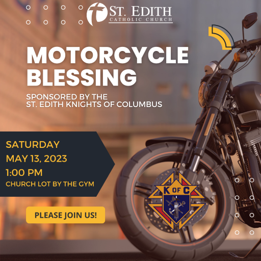 Motorcycle Blessing at St. Edith on May 13 2023 at 1:00 pm